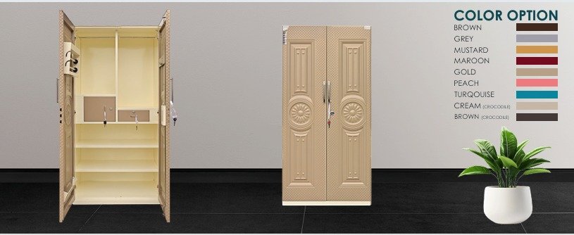 Premium 2 Door Steel Almirah – Designer Series